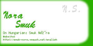 nora smuk business card